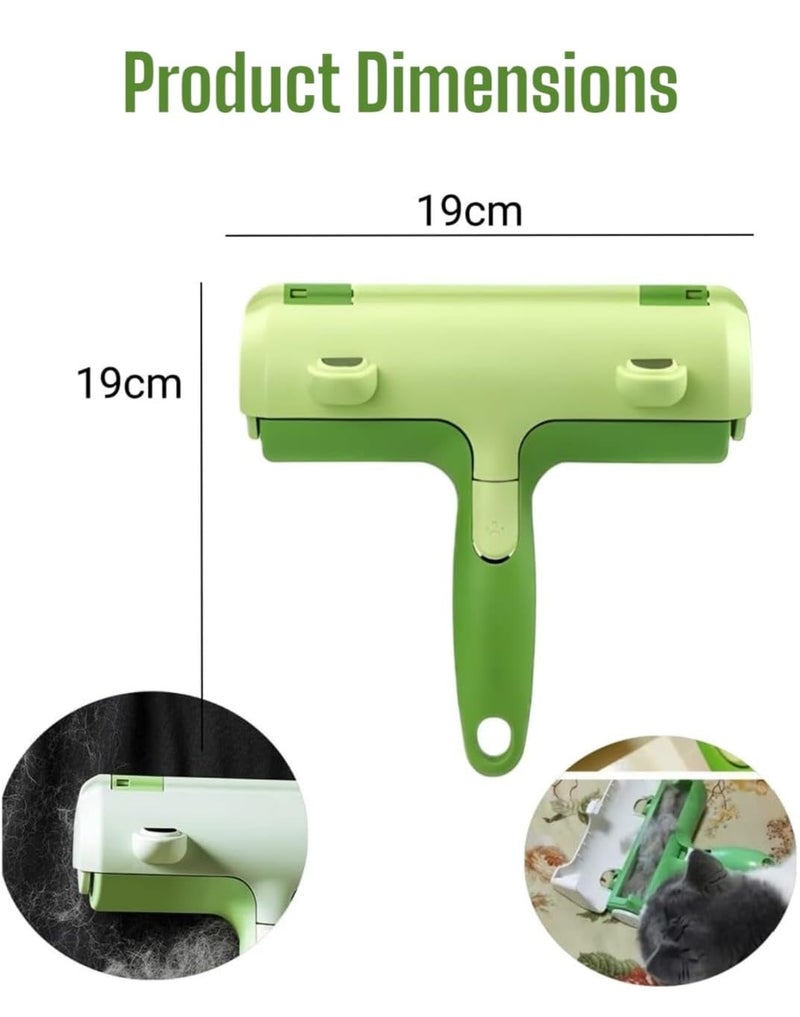 RIANZ Reuseable Hair Remover - Pet Hair Roller for Couch, Furniture, Carpet and Bedding, Portable Lint Rollers - Perfect Dog/Cat Fur Remover Tool (Green Brush) - Image 5