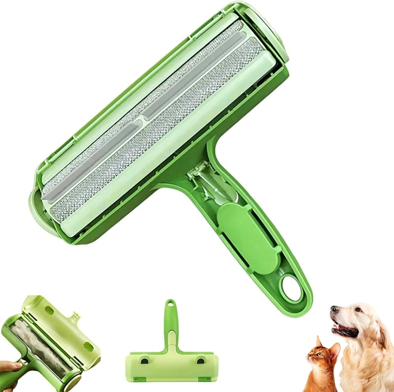 RIANZ Reuseable Hair Remover - Pet Hair Roller for Couch, Furniture, Carpet and Bedding, Portable Lint Rollers - Perfect Dog/Cat Fur Remover Tool (Green Brush) - Image 1