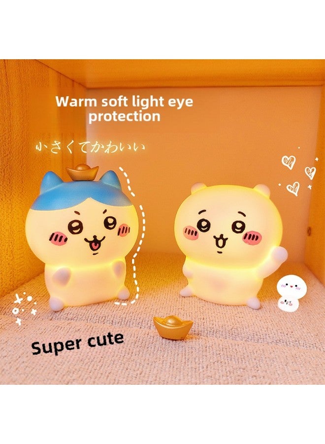 Whoa, Whoa, Whoa, Usaki Chiikawa Doll Giika, Whoa, Little Eight Luminous Night Light Toy Doll-Colour:Usaqi+opp Bag+special Box-Specification:Premium Delivery  - Image 1