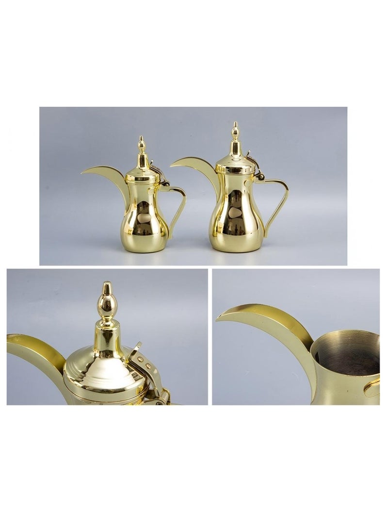 Beautiful - Stainless Steel Arabic Coffee Pot, Middle Eastern Series Gold Coffee Pot - Image 1