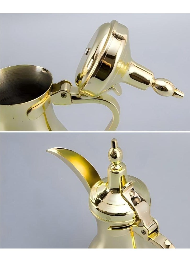 Beautiful - Stainless Steel Arabic Coffee Pot, Middle Eastern Series Gold Coffee Pot - Image 1