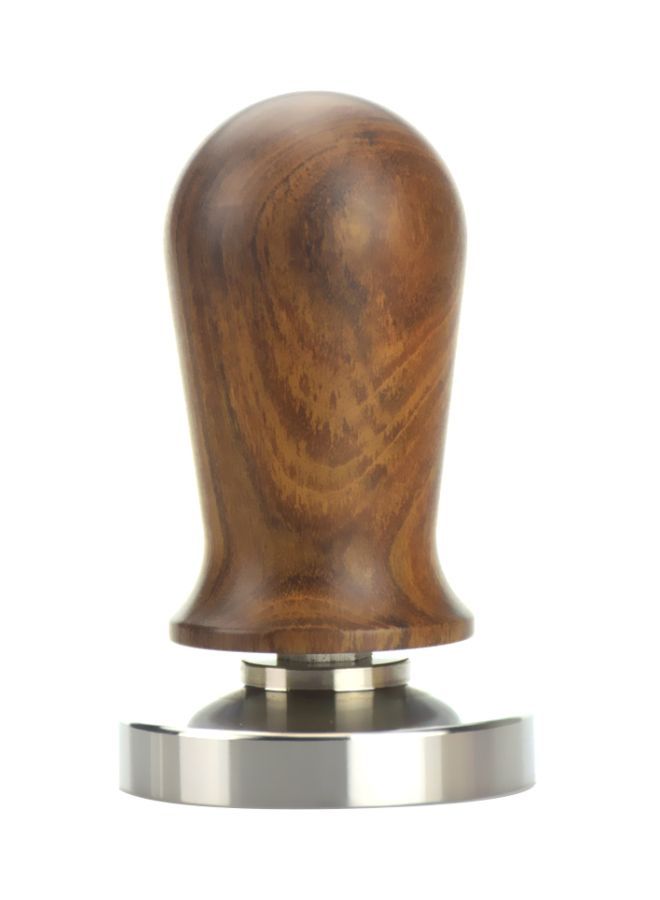 NIBEMINENT Wooden Coffee Tamper Brown/Silver 100x42x53centimeter - Image 1