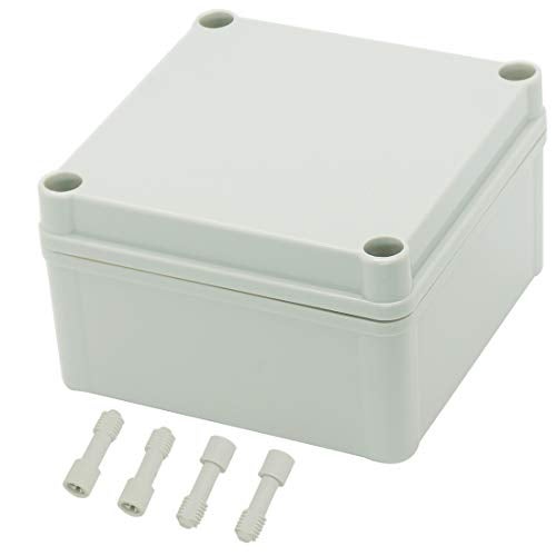 Zulkit Junction Box ABS Plastic Dustproof Waterproof IP67 Junction Boxes Universal Electrical Project Enclosure DIY Electronic Project Box Grey 4.92 x 4.92 x 2.95 inch (125 x 125 x 75 mm) - Image 1