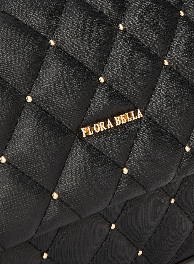 Flora Bella By Shoexpress Quilted Crossbody Bag with Button Closure