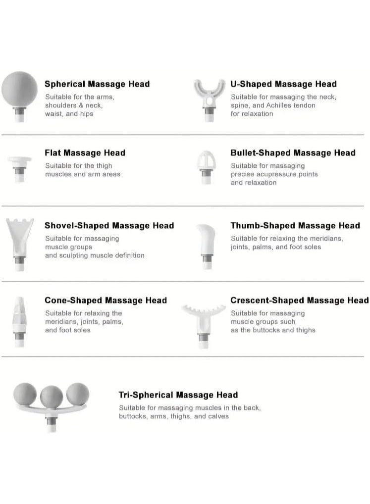 مسدس تدليك صغير - جهاز تدليك عضلي محمول باليد بتقنية الطرق مع 9 رؤوس و6 سرعات، هادئ للغاية، شحن سريع من النوع C، بطارية 1200 مللي أمبير لتخفيف آلام العضلات، والتعافي بعد التمرين، والعلاج الطبيعي (قد يختلف اللون) - Image 3