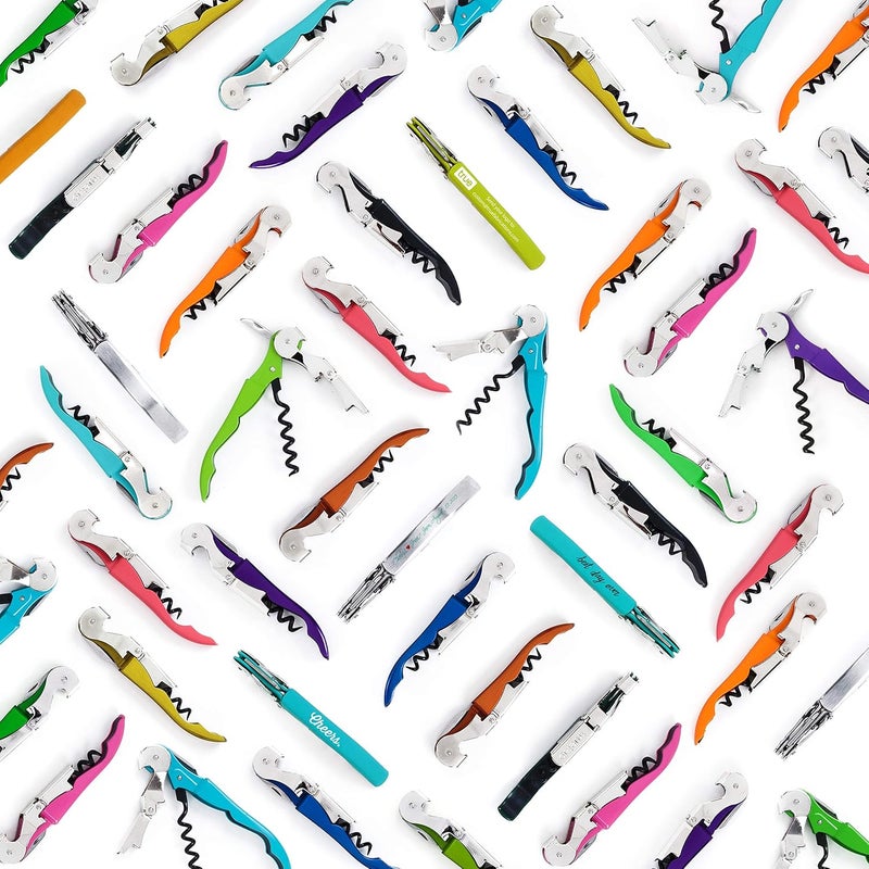 Truetap Double Hinged Waiter's Corkscrew Wine Opener, Stainless Steel Wine Bottle Opener with Built In Foil Cutter, Home Bar Tools, Bar Cart Accessories, Wedding Gifts, Set of 1, Metallic Silver - Image 5