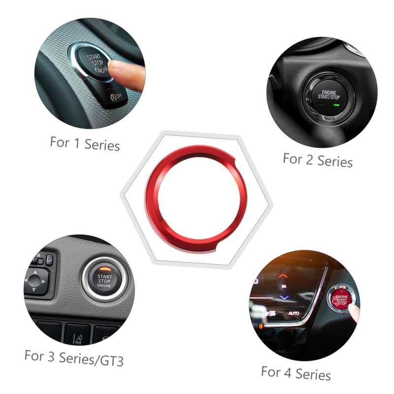 Aluminum Alloy Car Ignition Button Protector Ring Decorative Sticker Easy Install - Image 5