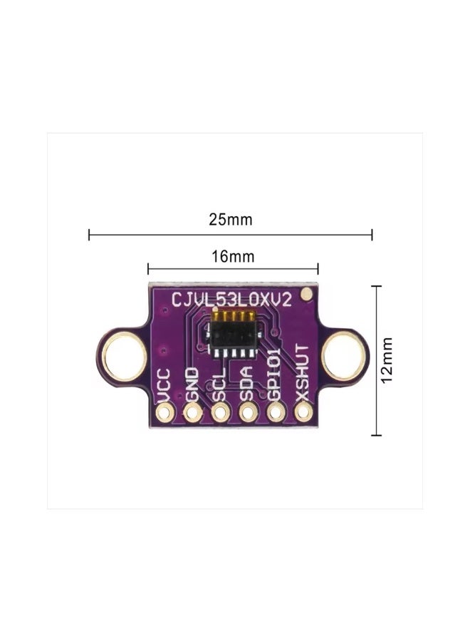 Generic VL53L0X Time-of-Flight (ToF) Laser Ranging Sensor Breakout 940nm GY-VL53L0XV2 Laser Distance Module I2C IIC - Image 3