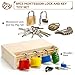 Woodtoe 8 PCS Montessori Lock and Key Toy Montessori Toys for Toddlers 3 4 5 Year Old Kids Tool Set Montessori Materials Preschool Learning Toy Fine Motor Skill Educational Toys for Boy Girl 36 - Image 3