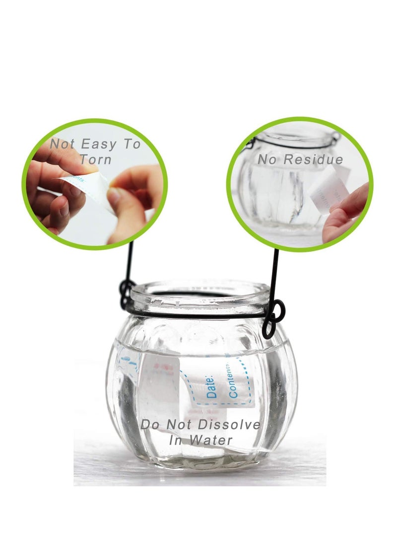 SYOSI 250pcs Removable Freezer Labels, 1 x 3 Inch Food Storage Stickers, Refrigerator Freezer Paper Label Easy Clean Leaves No Residue, 2 Color Food Labels Roll - Image 2