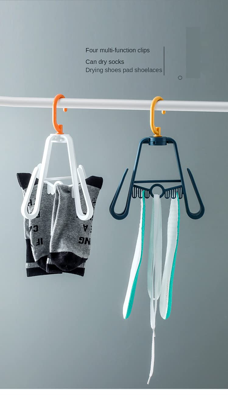 BeFunky Plastic Hanging Shoe Drying Rack Hanger Rotating Shoe Storage Organiser (Green) Pack of 3 - Image 2