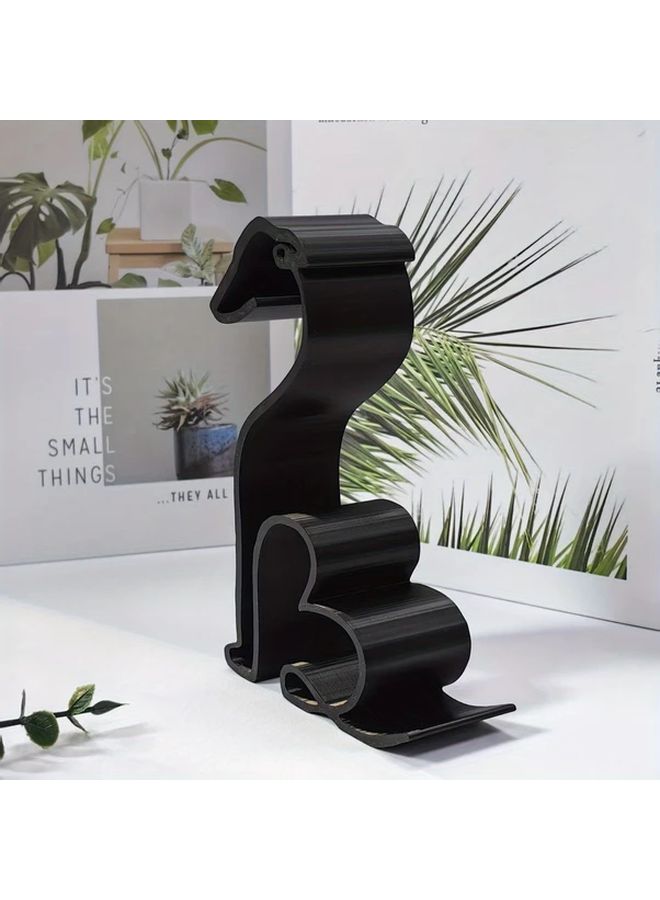 Cartoon Greyhound Line Draft Sculpture Modern Minimalist Plastic Dog Statue Indoor Outdoor Decor Gift - Image 1