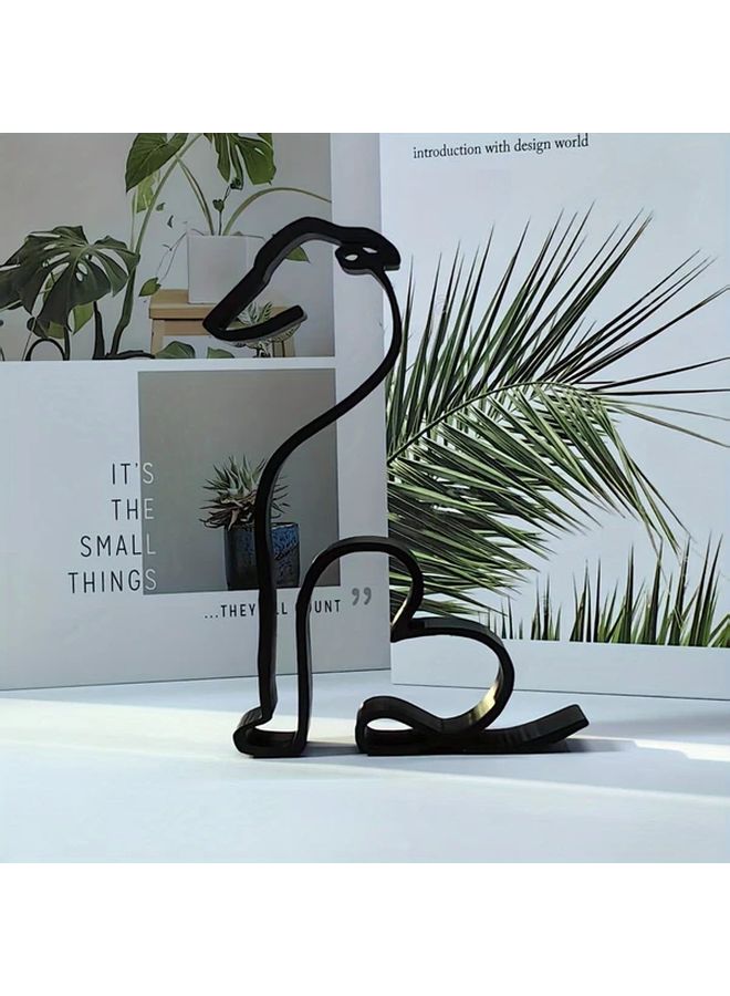 Cartoon Greyhound Line Draft Sculpture Modern Minimalist Plastic Dog Statue Indoor Outdoor Decor Gift - Image 3