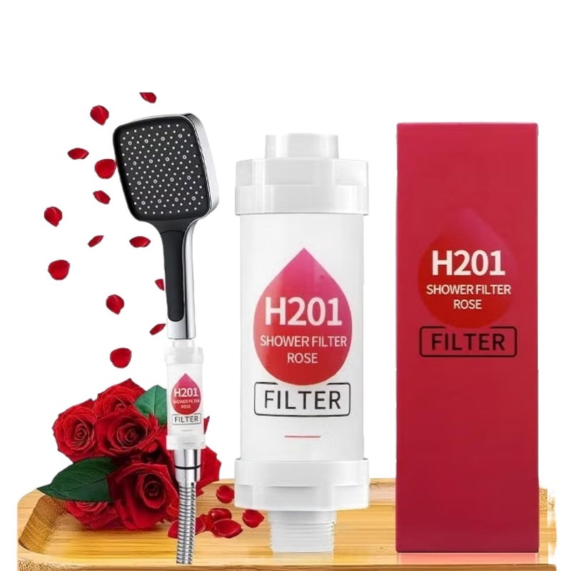 KICKZU Water Softener for Bathroom Shower Head Filter for Hard Water Water Softener for Bathroom with Vitamin C Remove Chlorine Fluoride Heavy Metals to Reduces Dry Itchy Skin Face Dandruff - Image 1