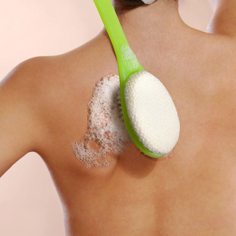 EcoTools Buff and Polish Bath Brush Exfoliating Helps Promote Circulation Dual Sided Brush for Healthy Looking Skin Bath Shower Body Brush For Men Women Green Cruelty Free 1 Count - Image 4