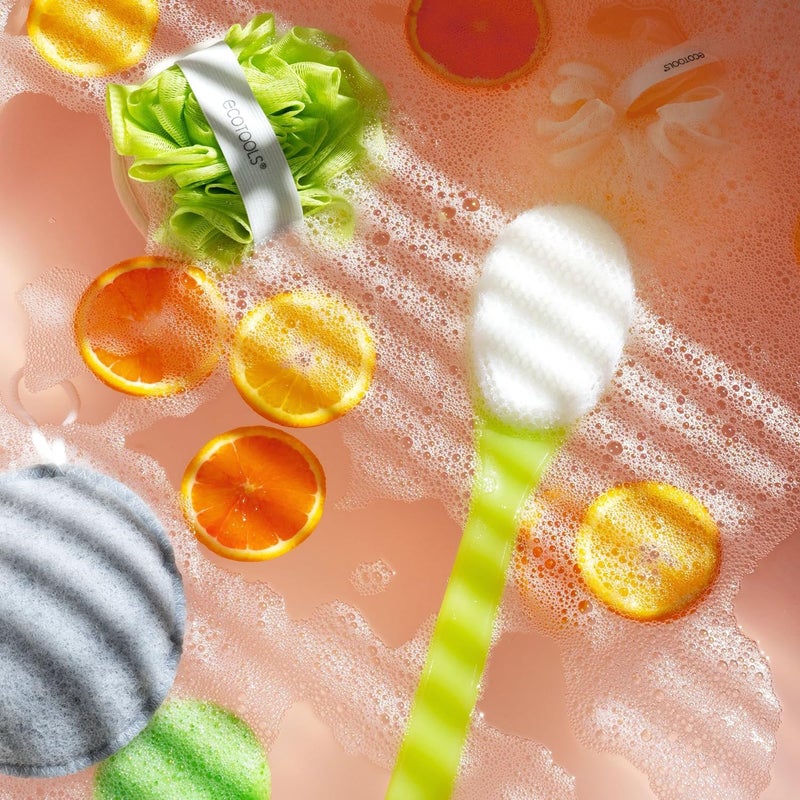 EcoTools Buff and Polish Bath Brush Exfoliating Helps Promote Circulation Dual Sided Brush for Healthy Looking Skin Bath Shower Body Brush For Men Women Green Cruelty Free 1 Count - Image 5