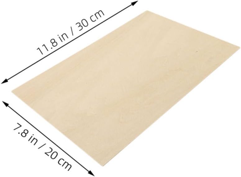 PRETYZOOM 8pcs Natural Rectangular Basswood Sheets 1.5mm Thin Wooden Boards for DIY Crafts Home Decor Art Projects Painting and Carving - Image 2