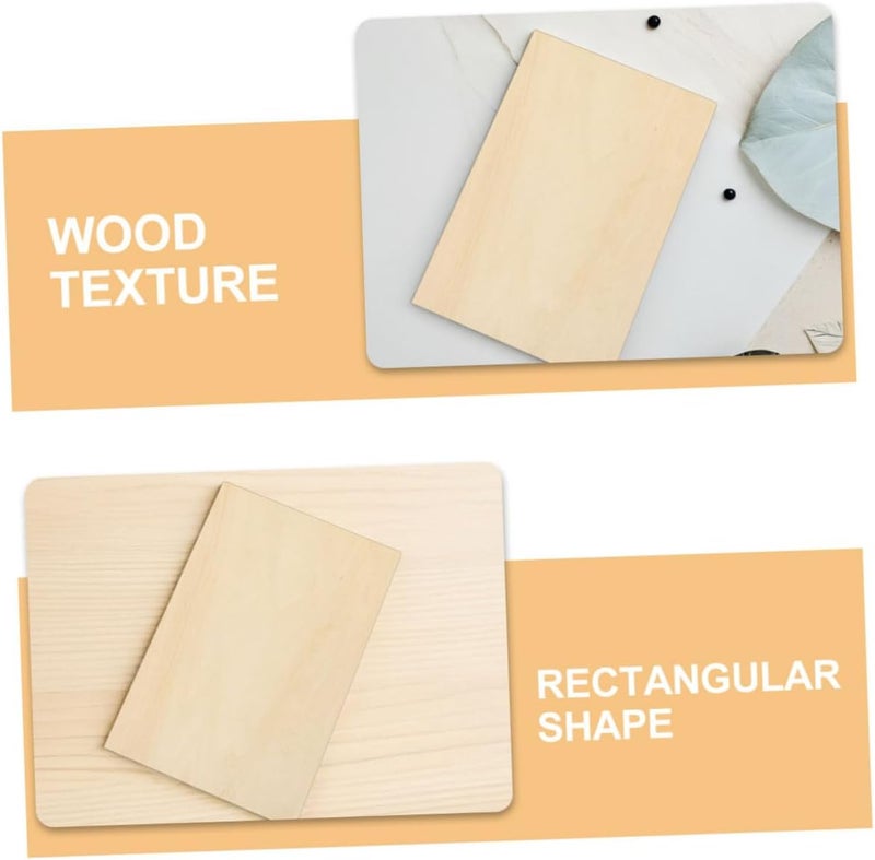 PRETYZOOM 8pcs Natural Rectangular Basswood Sheets 1.5mm Thin Wooden Boards for DIY Crafts Home Decor Art Projects Painting and Carving - Image 3
