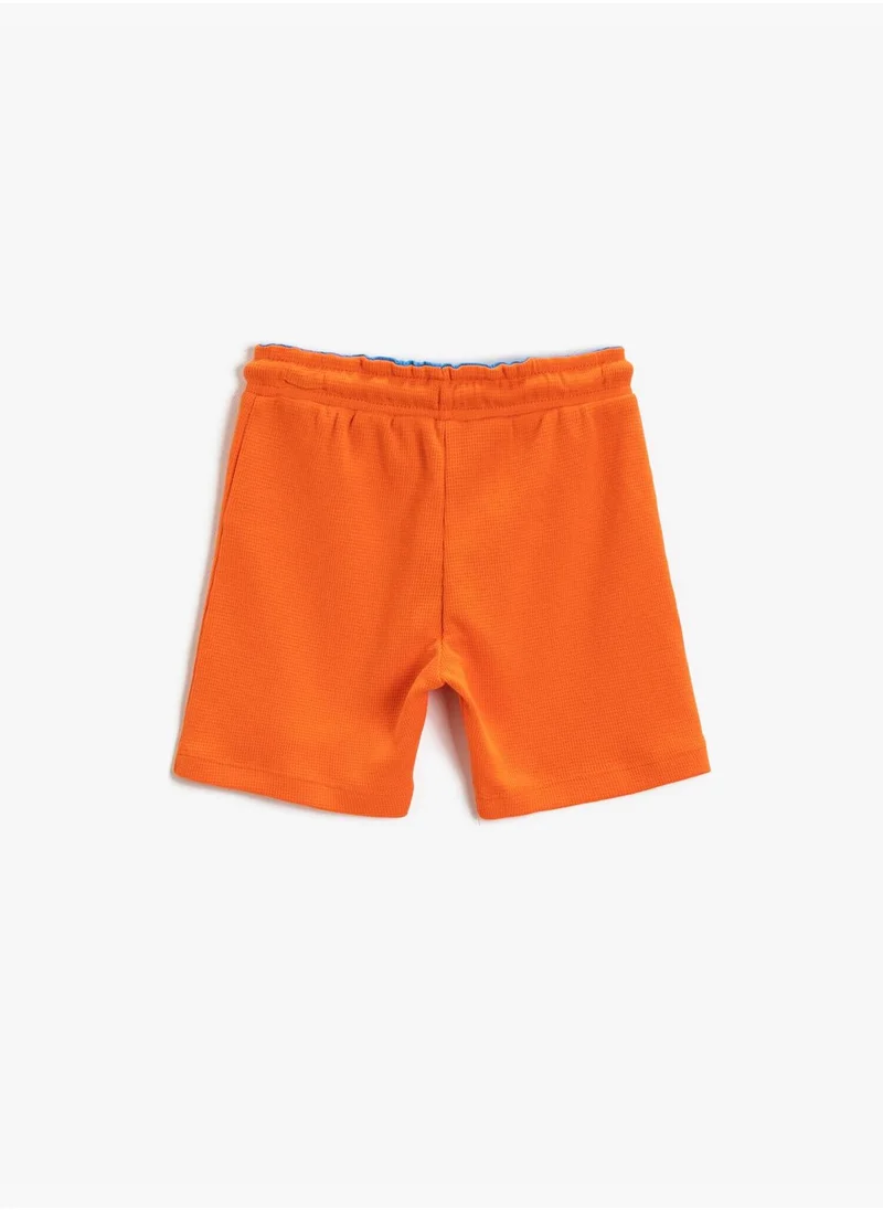 KOTON Slogan Printed Shorts Cotton