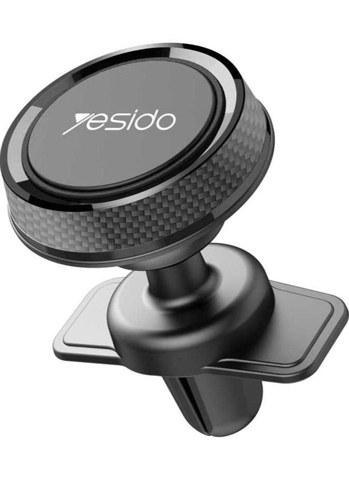 Yesido Mobile Magnetic Car Holder Black, 360 Degree Magnetic Mount Air Vent Cradle Compatible with iPhone 12 mini/12/12 pro, Samsung Galaxy S21/20 or Note Ultra, Huawei and more - Image 1