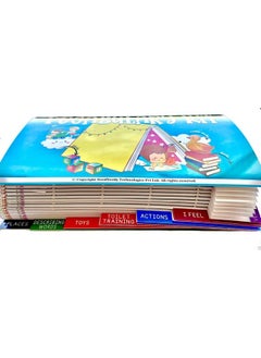 nerdnerdy English Vocabulary Kit for preschool children/ picture flash cards / velcroed cards on day to day topics / includes tracking rubric/language development cards / action word flash cards for kids /language therapy toys/action cards/kids expression cards/verb flash cards for kids/educational kit for kids 5 years/flash cards for vocabulary building  - Image 2