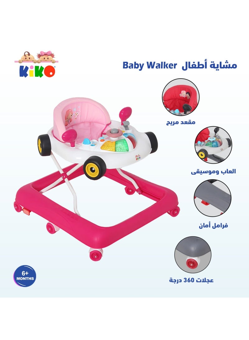 Kiko Baby Walker With Toys - Pink - Image 2