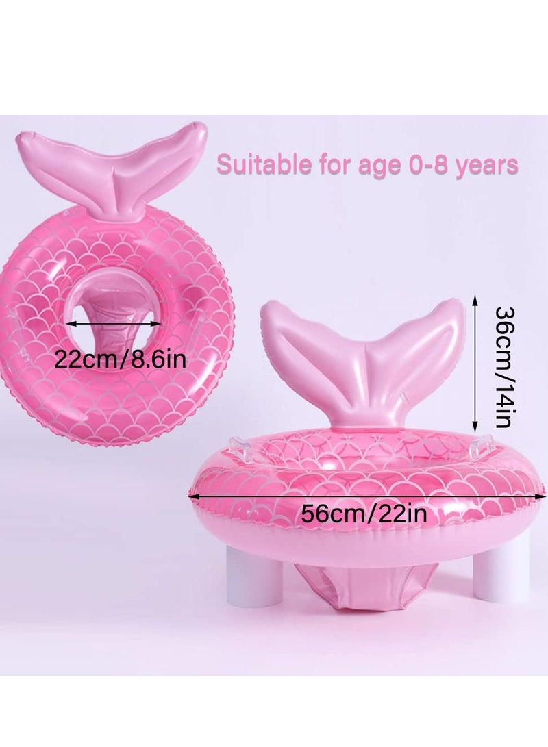 spa luxetique Baby Swimming Float, Inflatable Swim Ring Cute Floaties with Seat and Handle Pool Floats Toys Fun Water Raft Lounge Party Supplies for Infant Toddler Kids Children Age 0-8 Years Under 44lb - Image 2