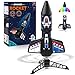 Eieymct Rocket Launcher for Kids SelfLaunching 200 ft Motorized Outdoor Electric Play Toy High Flying Kids Play Air Rocket with Launch Set Birthday Toys Gifts for Boys 812 Rocketship Pattern - Image 2