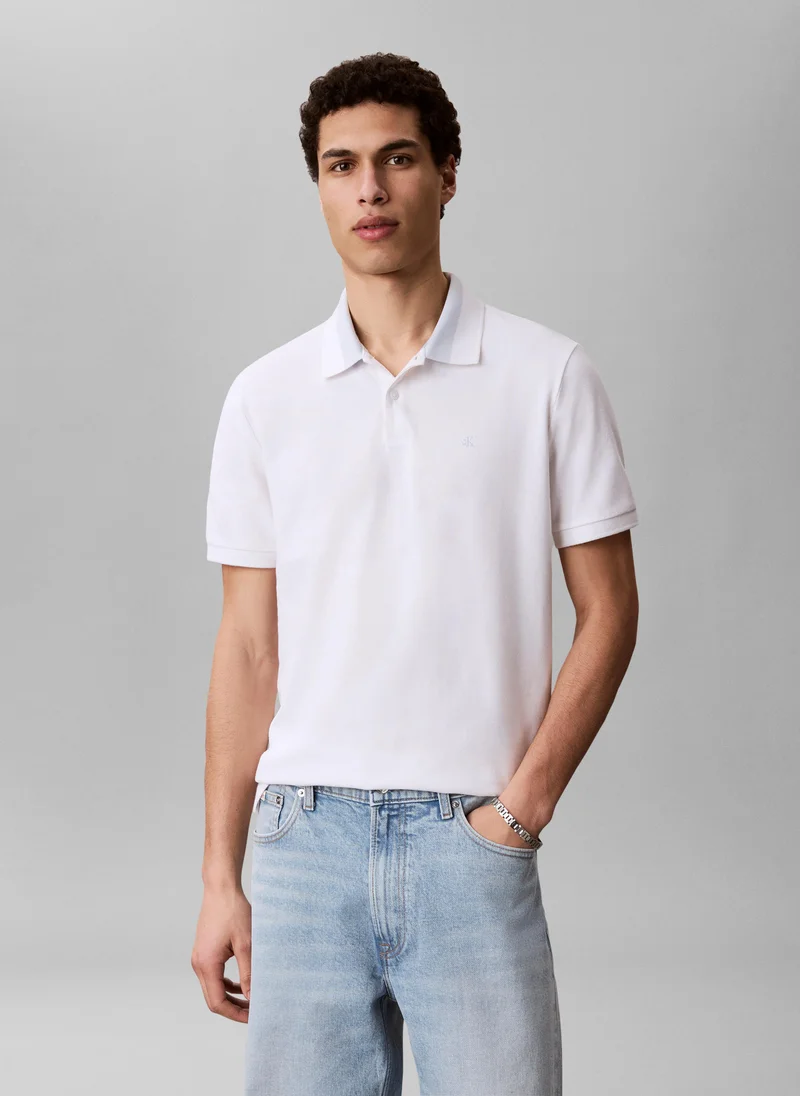 Contrast Collar Piqué Polo Shirt