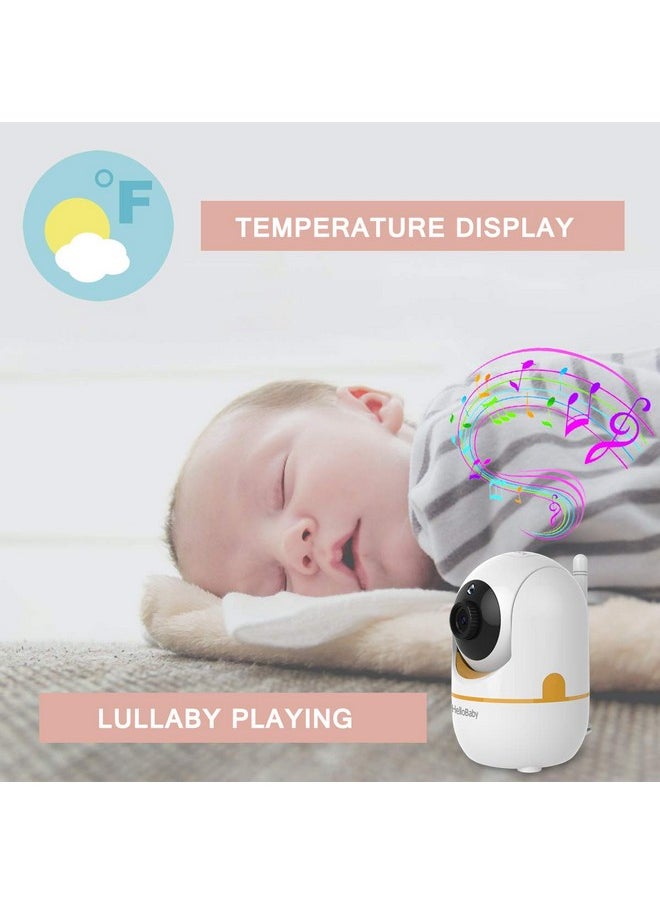Hellobaby HelloBaby Baby Monitor with Remote Pan-Tilt-Zoom Camera and 3.2'' LCD Screen, Infrared Night Vision, Temperature Display, Lullaby, Two Way Audio, with Wall Mount Kit  - Image 3