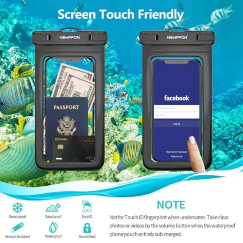 8.5" Waterproof Cell Phone Pouch - Underwater Dry Bag Case Lanyard - Water Proof Clear Holder Protector for iPhone 16 15 14 Pro Max Plus Samsung Galaxy S25 S24 Ultra Note for Beach Swimming - Image 5