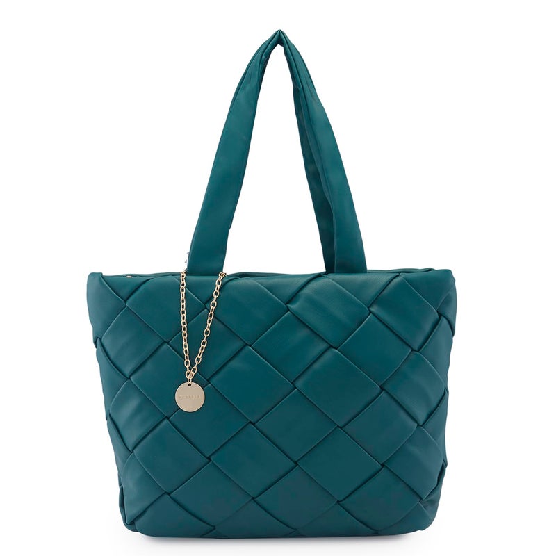 Caprese Merlin Tote Bag, Large-Bottle Green | Stylish Handbag for Women | Spacious, Versatile Office & Daily Essentials Tote | Top Zip Closure - Image 4