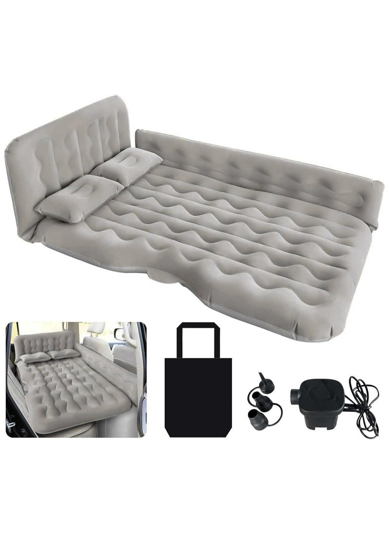 AUTOYSUR Car Air Mattress Car Inflatable Bed - Thickened and Double Car Air Mattress Sided Flocking Travel Inflatable Car Mattress Bed with Electric Air Pump and 2 Pillows, Car Sleeping Bed for Home Outdoor  - Image 1