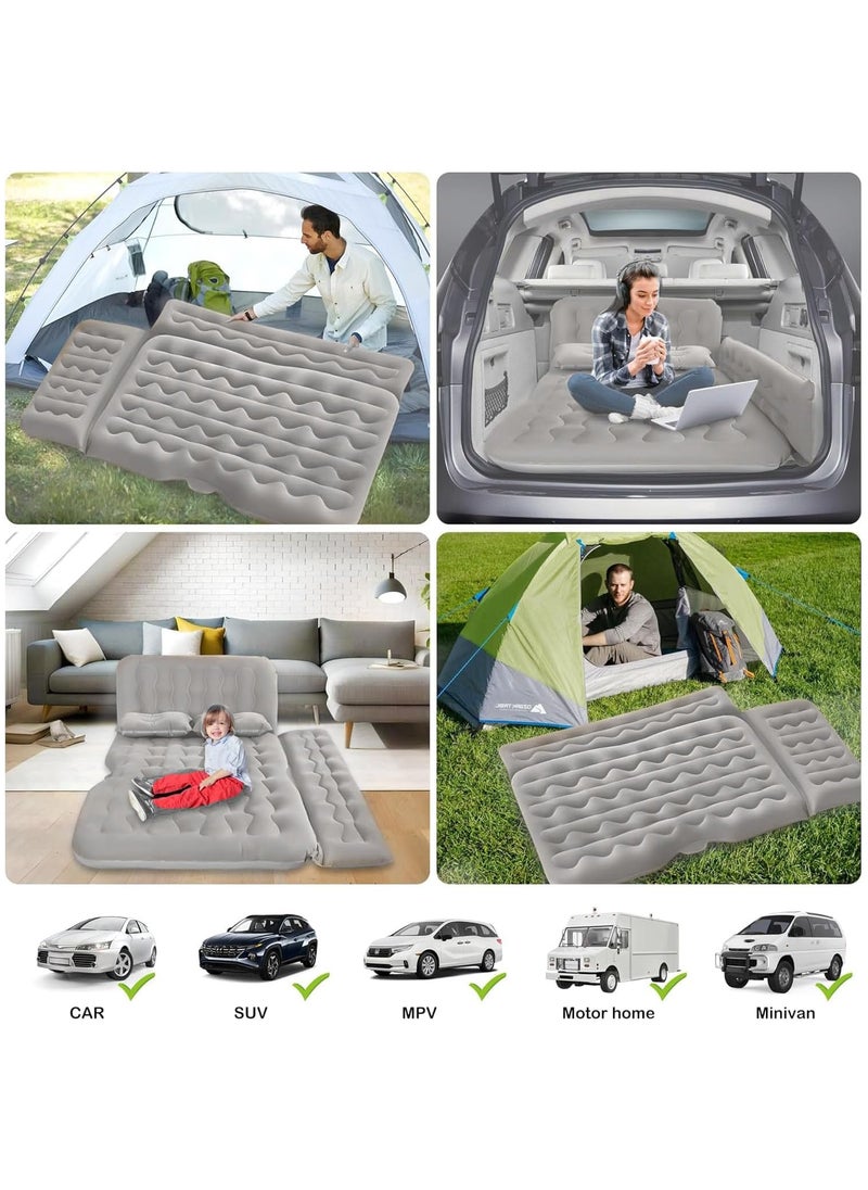 AUTOYSUR Car Air Mattress Car Inflatable Bed - Thickened and Double Car Air Mattress Sided Flocking Travel Inflatable Car Mattress Bed with Electric Air Pump and 2 Pillows, Car Sleeping Bed for Home Outdoor  - Image 4