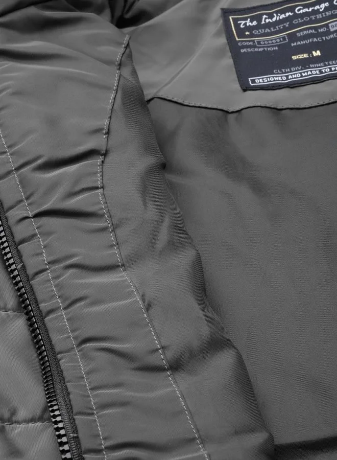 The Indian Garage Co Men Slim Fit Solid Puffer Jackets