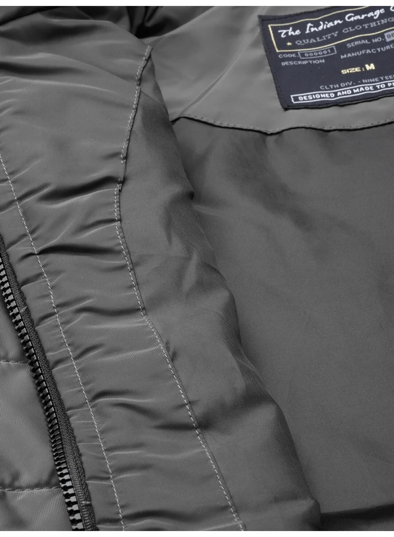 The Indian Garage Co Men Slim Fit Solid Puffer Jackets