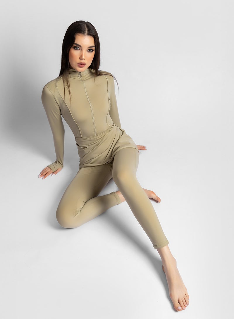 MINERVA SECRETS SAGE GREEN-MINERVASECRET EXCLUSIVE PREMIUM BURKINI - Image 1