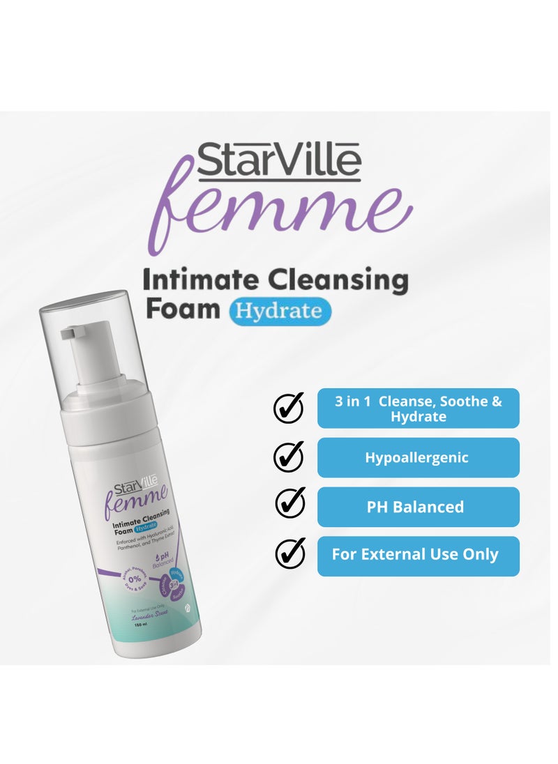 StarVille Femme Intimate Cleansing Foam Hydrate 150 ml - pzsku/ZDB1A05838A084B48D31EZ/45/_/1737634729/6821f6a9-7c9e-4b78-88a7-7ed8f66e9de9