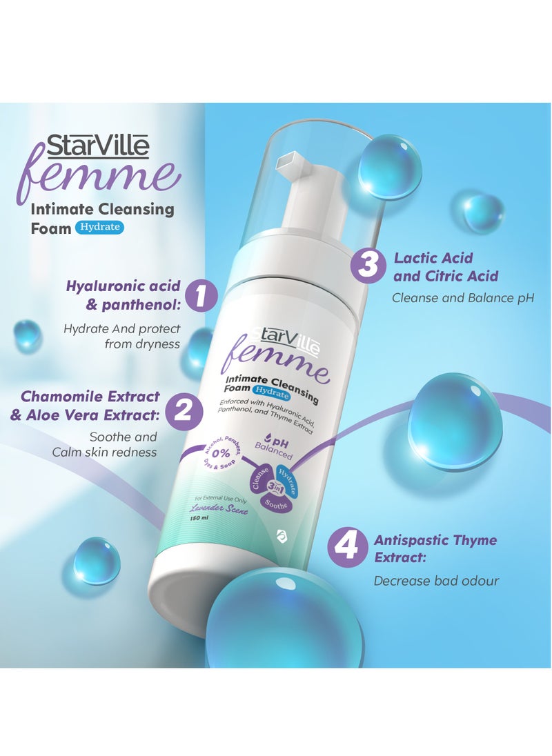 StarVille Femme Intimate Cleansing Foam Hydrate 150 ml - pzsku/ZDB1A05838A084B48D31EZ/45/_/1737634732/35e199c1-e1ed-40d6-bdde-b05eaf2b3f71