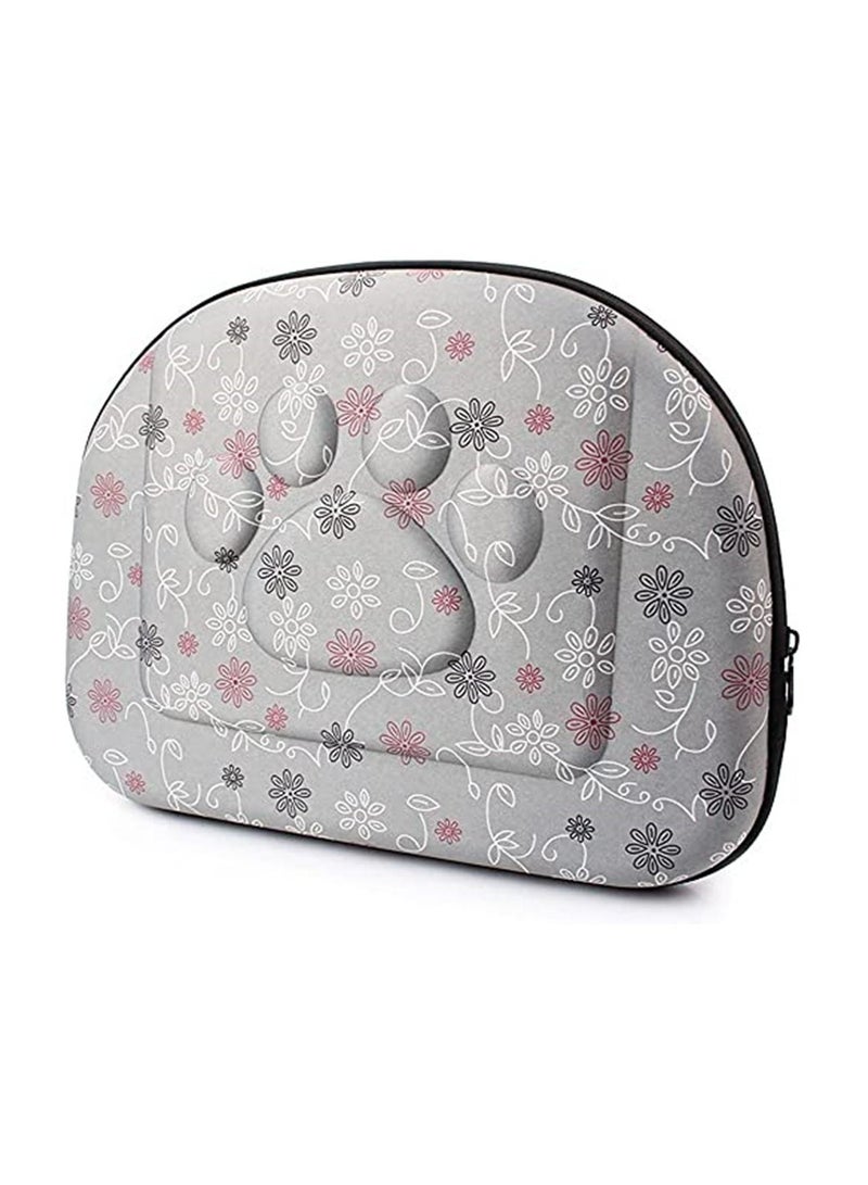 Pet Dogs and Cats Travel Bag Soft EVA Portable Foldable Pet Bag M Sizes Breathable Outdoor Carrier Pet Bag (Grey) - Image 2