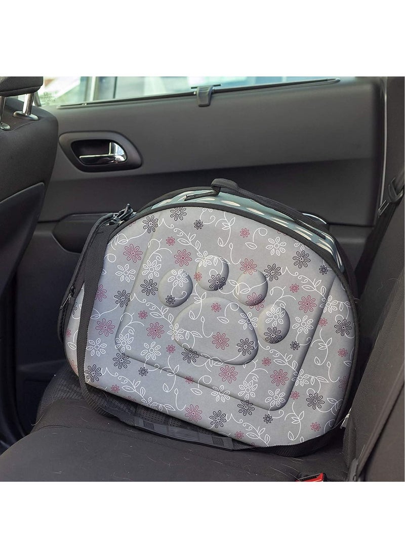 Pet Dogs and Cats Travel Bag Soft EVA Portable Foldable Pet Bag M Sizes Breathable Outdoor Carrier Pet Bag (Grey) - Image 5