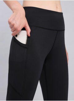 Technosport Logo Print Exposed Seam Leggings by Styli  - Image 5