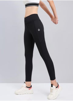 Technosport Logo Print Exposed Seam Leggings by Styli  - Image 4