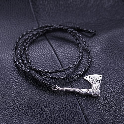 My Shape Men Valknut Axe Wrap Bracelet Helm of Awe Valknut Amulet Norse Viking Bracelet (Style 3) - Image 5