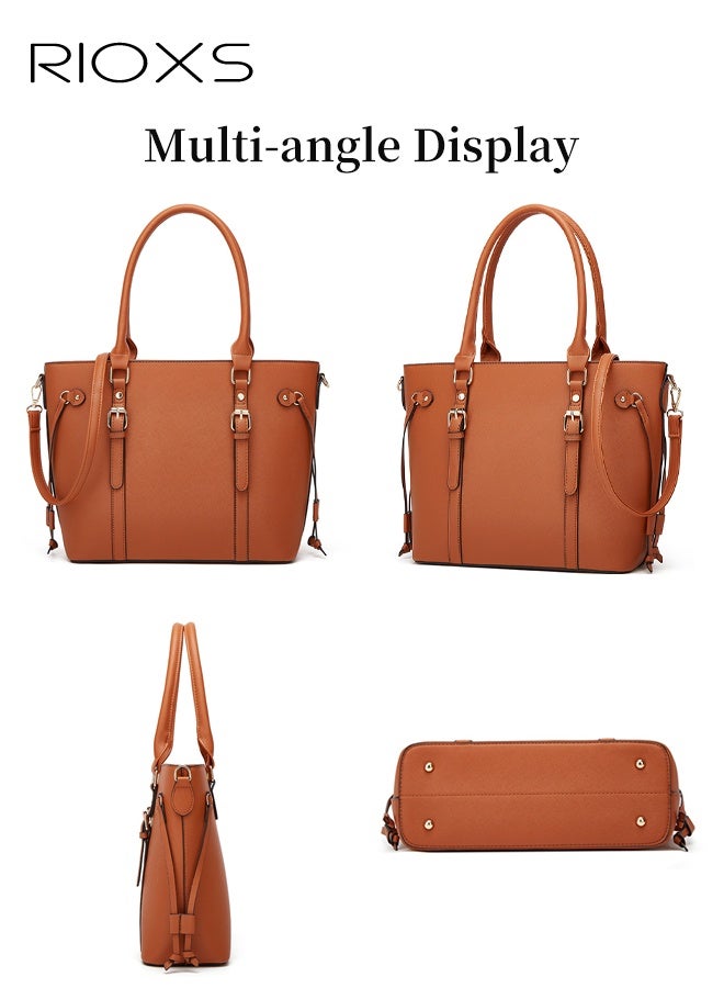 RIOXS Women's Bag Set, Handbags & Shoulder Bag and Purse, Satchel Shoulder Bag For Women, Tote Top Hand Bag, Fashion Ladies Bag Set for Dating, Party, Wedding, Office And Travel, Commuter Handbag  - Image 3
