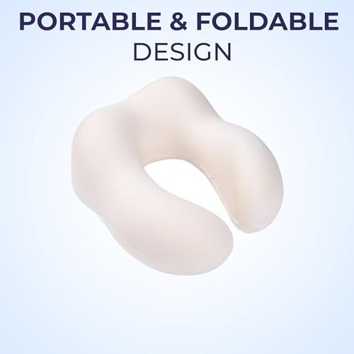 Billebon Neck Pillow for Travel – Comfortable Memory Foam Support, U-Shape Ergonomic Design, Portable for Flight Journeys, Lightweight Compact Build, Soft Washable Cover (Red) - Image 3