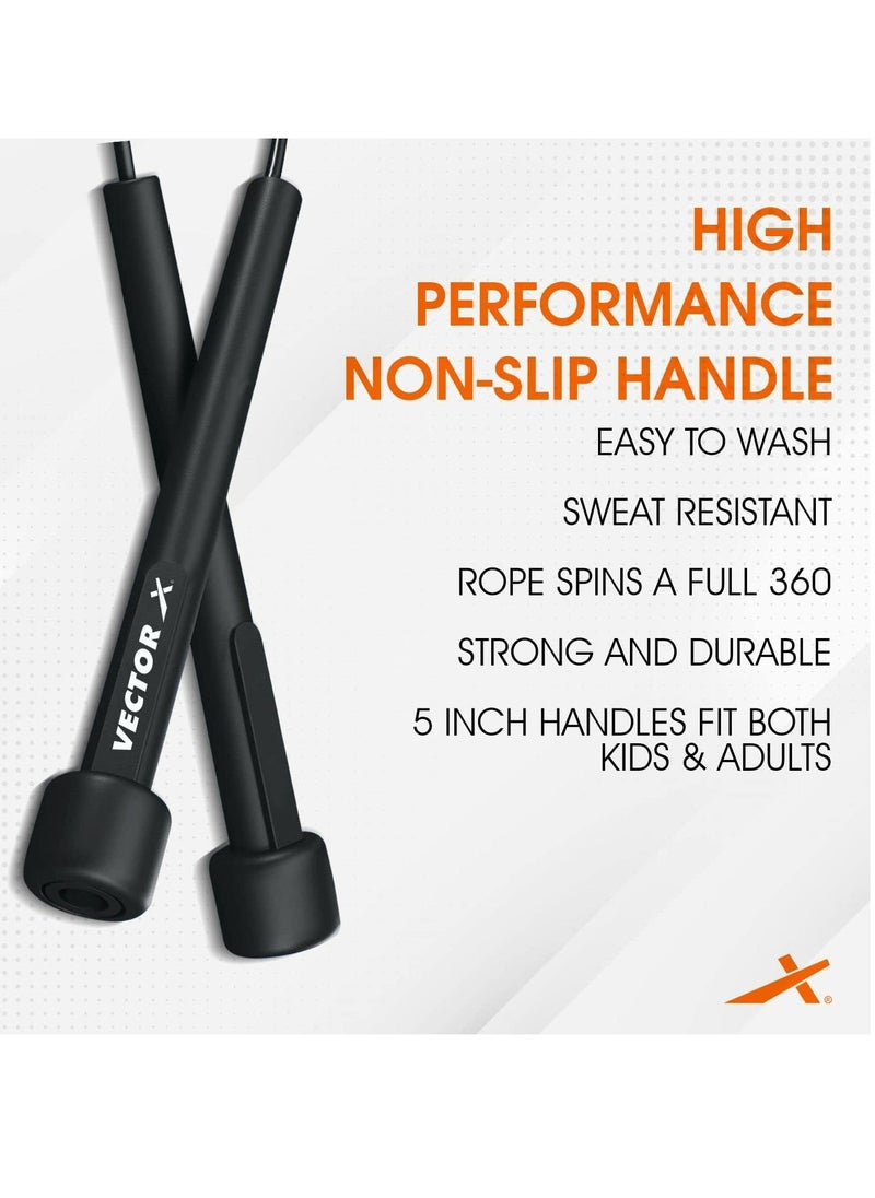 Vector X Skipping Rope | Free Size -Adjustable | Material -Nylon | For Cardio Workout | Warmup | Weight Loss | Training | Jump Rope for Exercise | Exercise Rope | Unisex  - Image 3