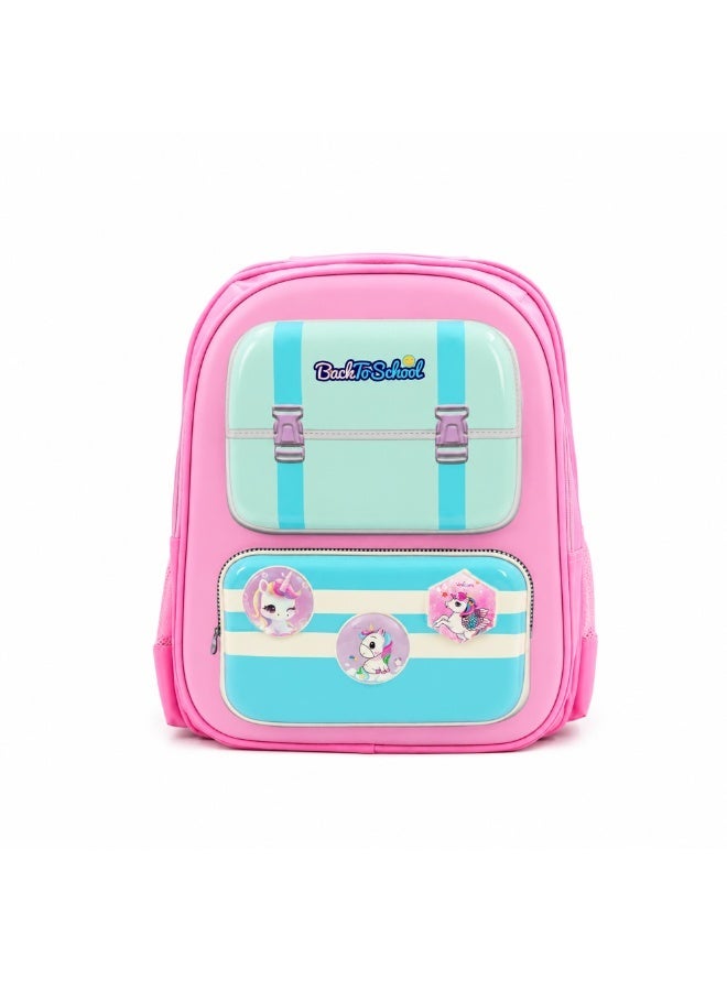 Light pink Edupack 14 Inch Kids School Backpack | Lightweight Durable School Bag for Boys & Girls | Spacious Multi-Compartment Travel Backpack for School & Daily Use - Image 1