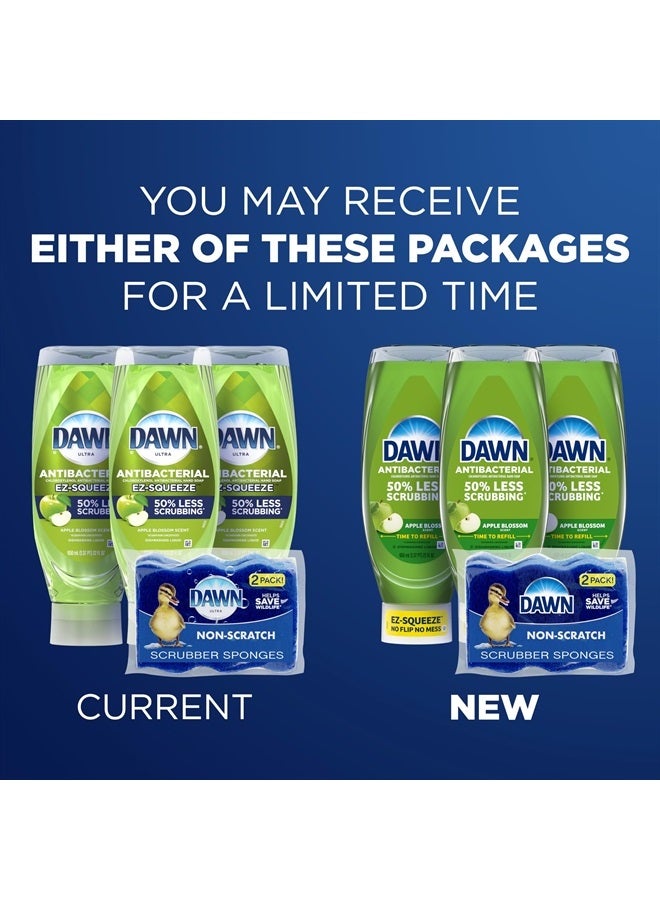 Dawn Ultra Anti-Bacterial EZ-Squeeze Hand Soap, Apple Blossom, 3x22 Fl Oz (Packaging may vary) - Image 2