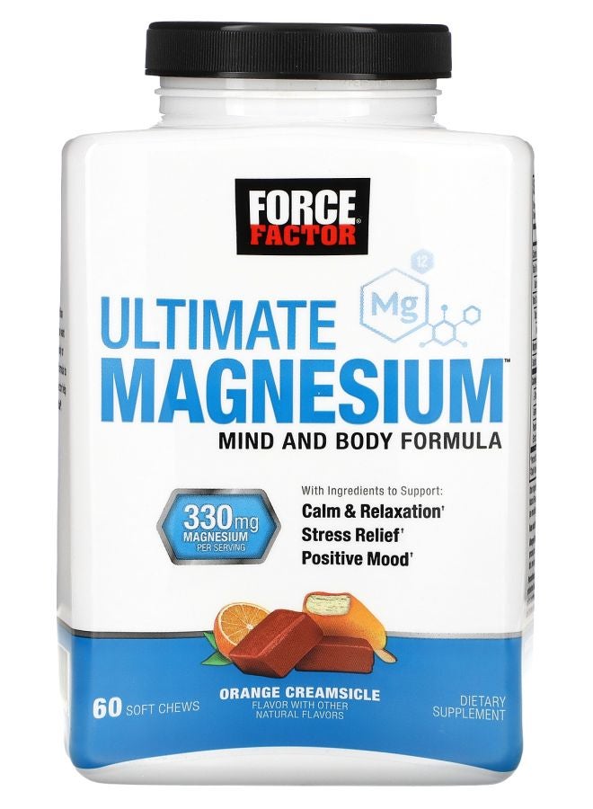 Force Factor Ultimate Magnesium Orange Creamsicle 60  Soft Chews - Image 1